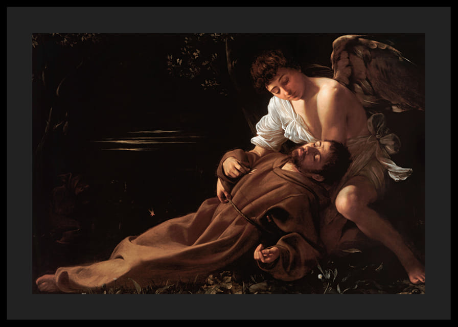 Šventasis Pranciškus Asyžietis ekstazėje, Caravaggio-12