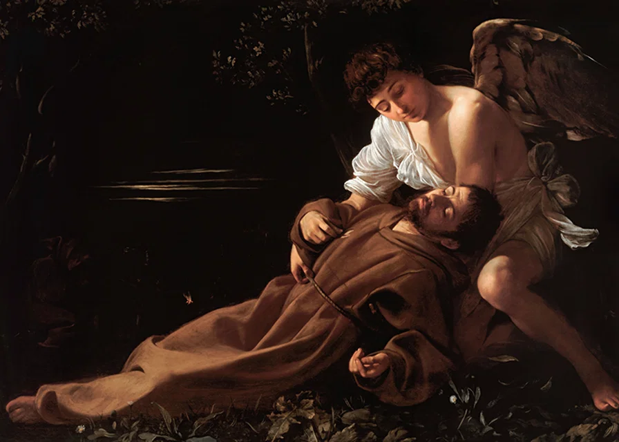 Saint Francis Of Assisi In Ecstasy By Caravaggio-12