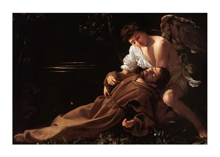 Saint Francis Of Assisi In Ecstasy By Caravaggio-12