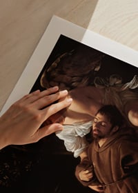 Saint Francis Of Assisi In Ecstasy By Caravaggio-11