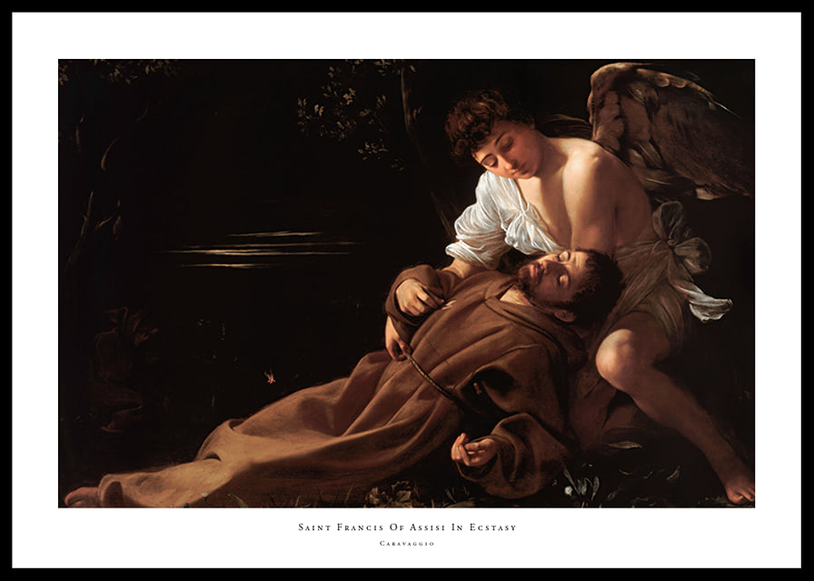 Saint Francis Of Assisi In Ecstasy By Caravaggio-12