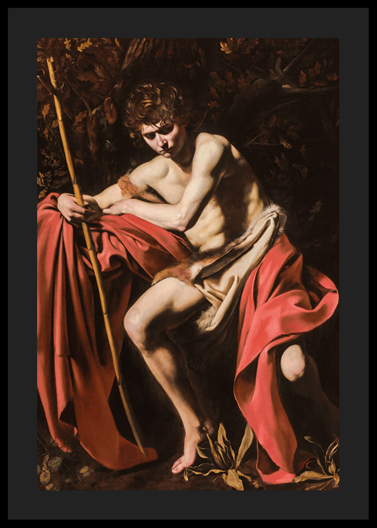 Saint John The Baptist In The Wilderness By Caravaggio-12