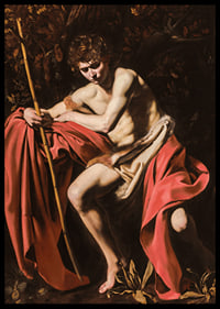 Saint John The Baptist In The Wilderness By Caravaggio-8
