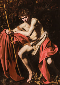 Saint John The Baptist In The Wilderness By Caravaggio-9