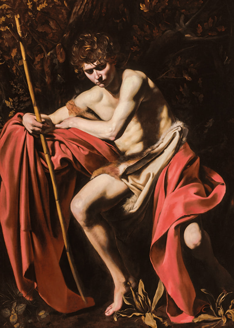 Saint John The Baptist In The Wilderness By Caravaggio-12
