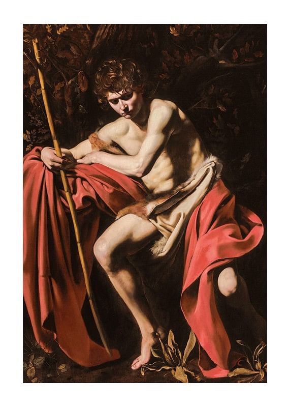 Plagát Saint John The Baptist In The Wilderness By Caravaggio