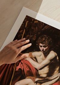 Saint John The Baptist In The Wilderness By Caravaggio-11
