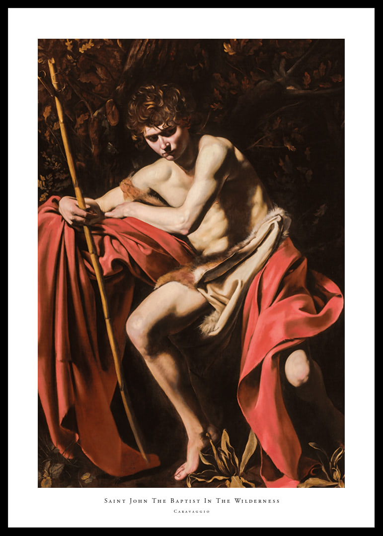 Saint John The Baptist In The Wilderness By Caravaggio-12