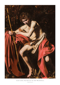 Saint John The Baptist In The Wilderness By Caravaggio-1