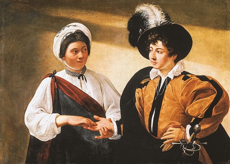 La diseuse de bonne aventure de Caravage-12