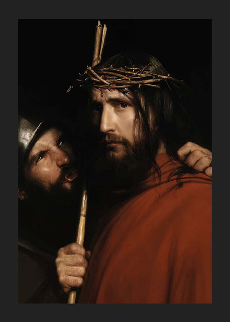 Kristus med hånende soldat af Carl Bloch-12