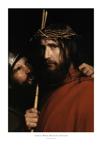 Poster Christ With Mocking Soldier By Carl Bloch