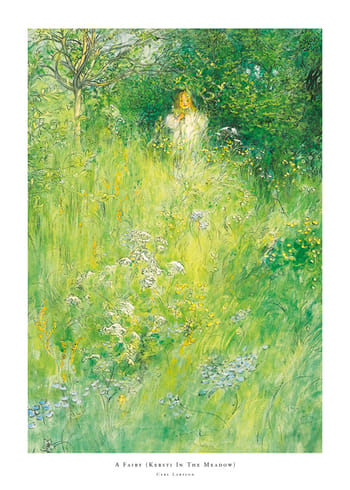 Poster A Fairy (Kersti In The Meadow) By Carl Larsson