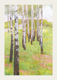 Birkenwäldchen Im Abendlicht By Carl Moll-5