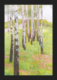 Birch Grove in the Evening Light By Carl Moll-7