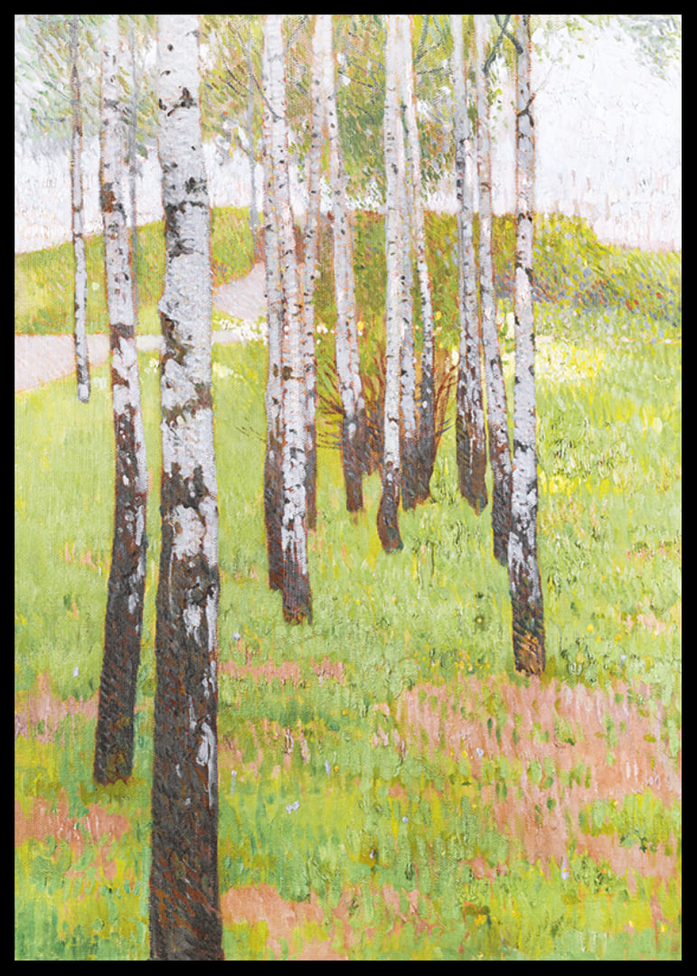Birkenwäldchen Im Abendlicht By Carl Moll-12