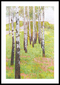 Birkenwäldchen Im Abendlicht By Carl Moll-2