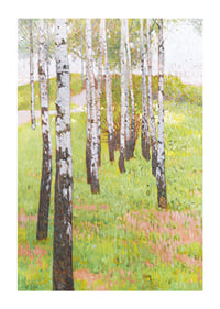 Birkenwäldchen Im Abendlicht By Carl Moll-3