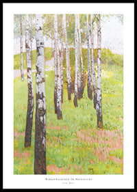 Birkenwäldchen Im Abendlicht By Carl Moll-0