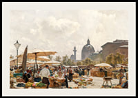 The Naschmarkt In Vienna By Carl Moll-4