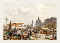 The Naschmarkt In Vienna By Carl Moll-5