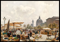 The Naschmarkt In Vienna By Carl Moll-8