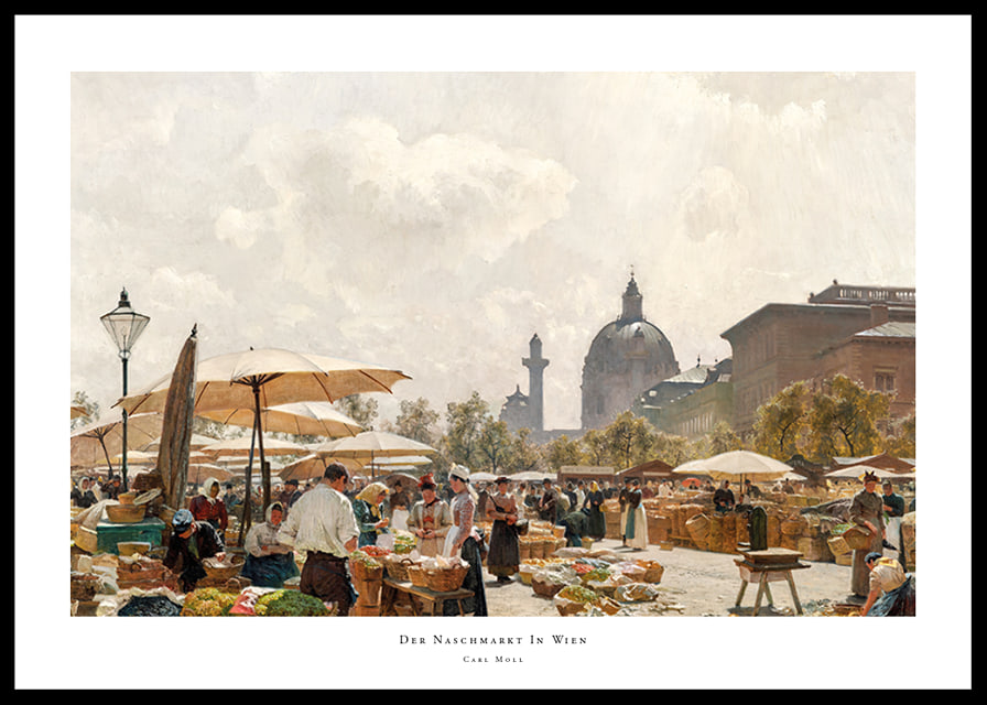 The Naschmarkt In Vienna By Carl Moll-12