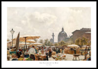 Der Naschmarkt In Wien By Carl Moll-0
