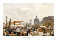 Der Naschmarkt In Wien By Carl Moll-1