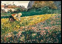 Girl in the Flower Meadow by Carl Moll-2
