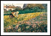 Girl in the Flower Meadow by Carl Moll-0