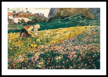 Poster Mädchen In Der Blumenwiese By Carl Moll