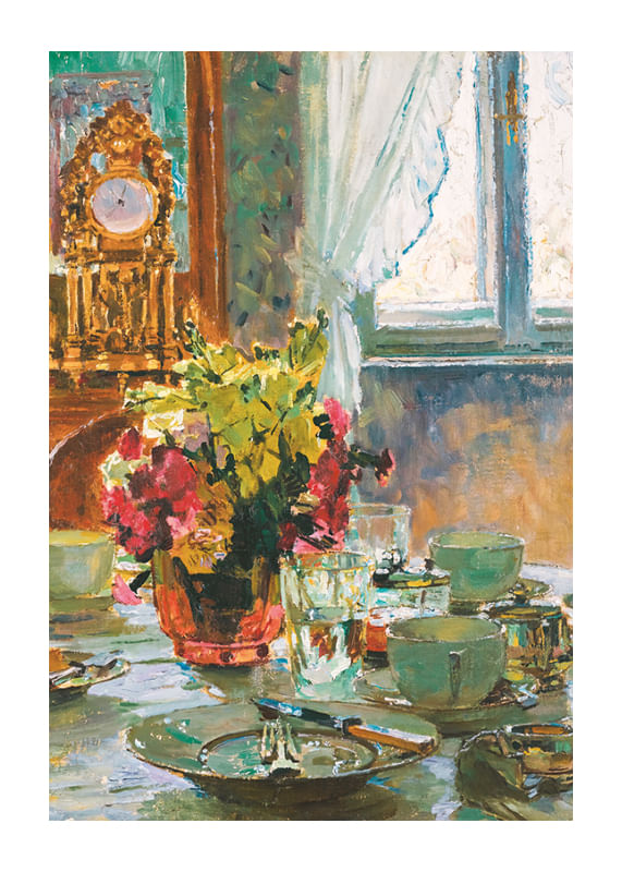 Plagát The Breakfast Table By Carl Moll