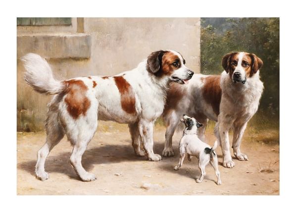 Poster Drei Hunde By Carl Reichert