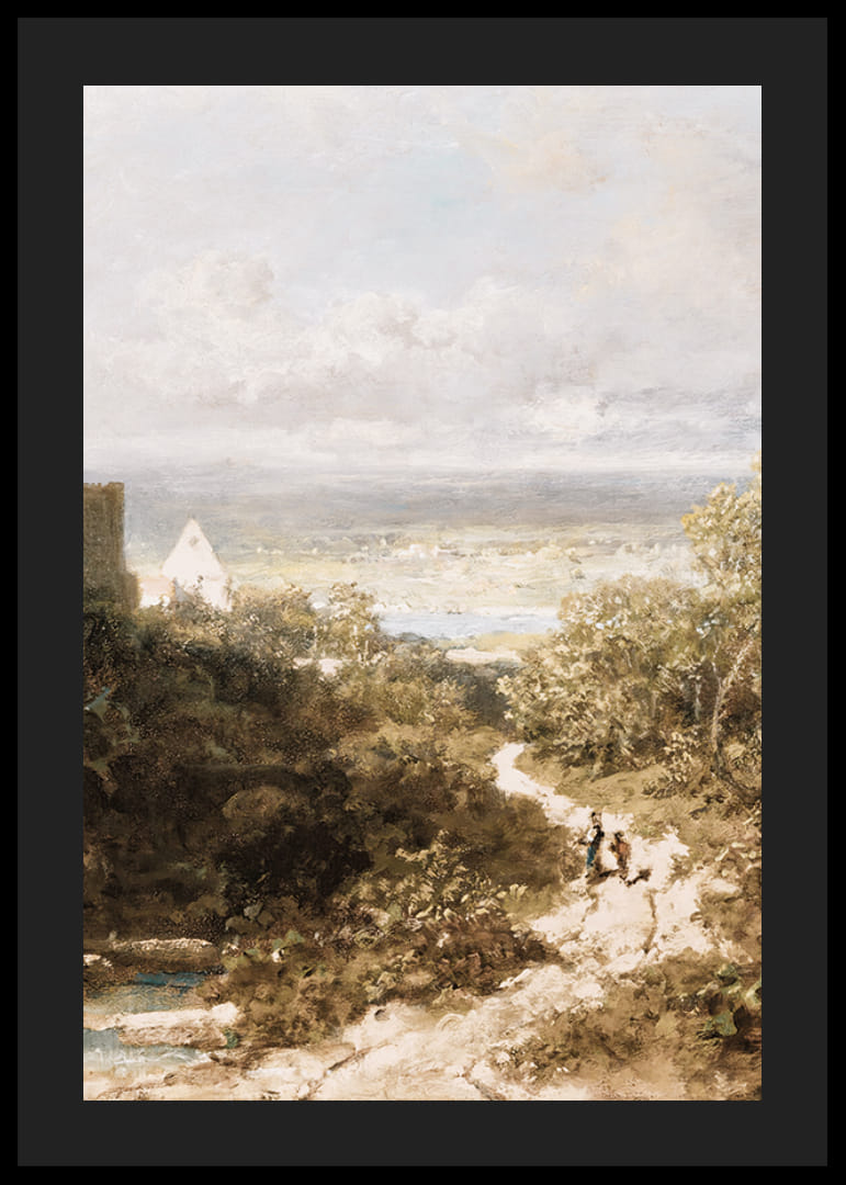 Paysage avec rivière par Carl Spitzweg-12