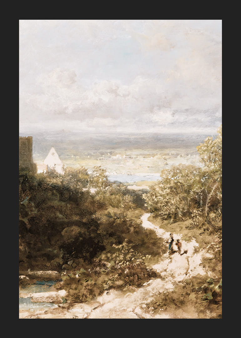 Paysage avec rivière par Carl Spitzweg-12