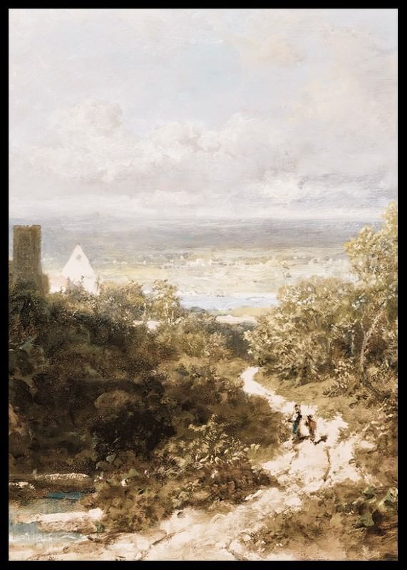 Krajina s riekou Carl Spitzweg-12