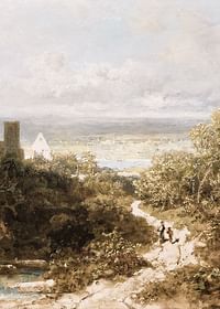 Krajina s riekou Carl Spitzweg-3