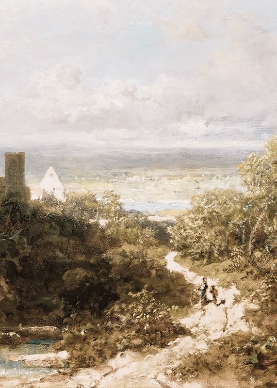 Krajina s riekou Carl Spitzweg-12