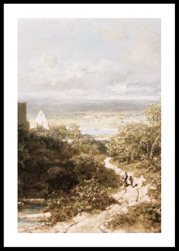 Poster Landscape With River By Carl Spitzweg