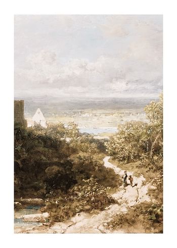Plagát Landscape With River By Carl Spitzweg