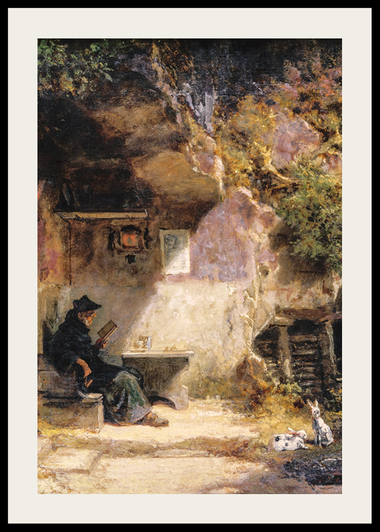 The Hermit In Front Of His Retreat By Carl Spitzweg-12