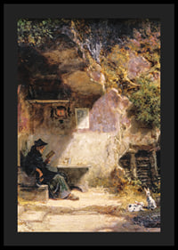The Hermit In Front Of His Retreat By Carl Spitzweg-6