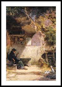 The Hermit In Front Of His Retreat By Carl Spitzweg-2