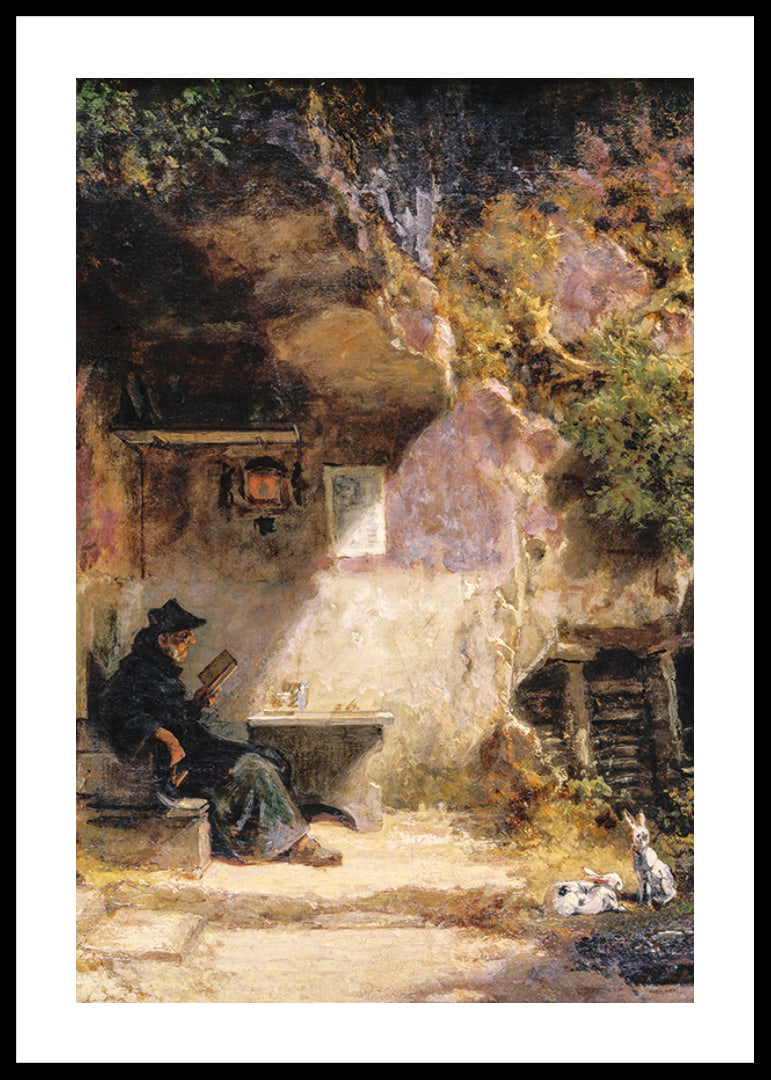 The Hermit In Front Of His Retreat By Carl Spitzweg-12