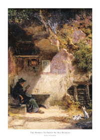 The Hermit In Front Of His Retreat By Carl Spitzweg-1