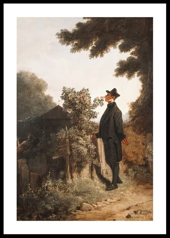Affiche The Rose Lover By Carl Spitzweg