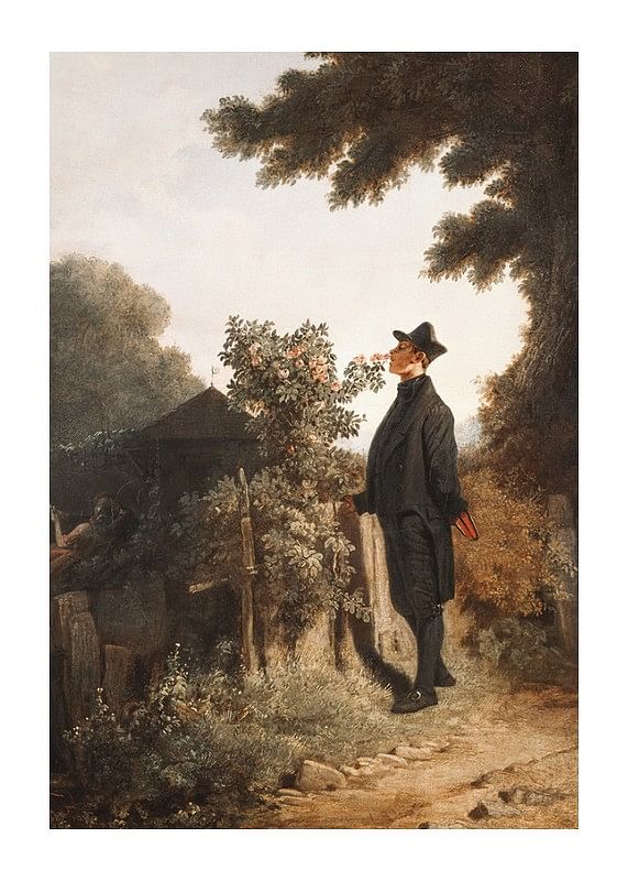Plagát The Rose Lover By Carl Spitzweg