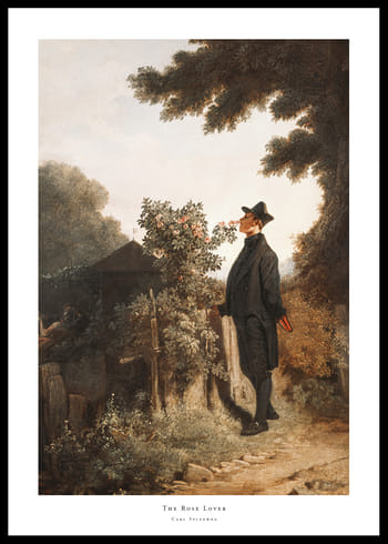 Poster The Rose Lover By Carl Spitzweg