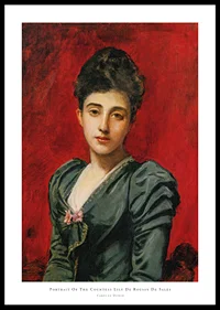 Portrait Of The Countess Lily De Roussy De Sales By Carolus Duran-0